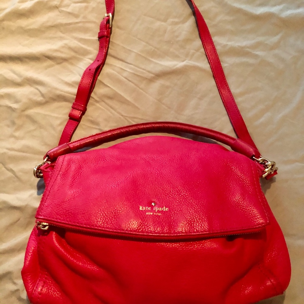 Hot pink Kate Spade purse (as cross body optional)